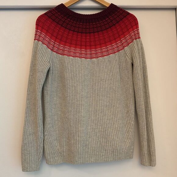 Marine Layer Demi Raglan Sweater Knit Pearl Heather Ombré Size Large - Picture 6 of 6